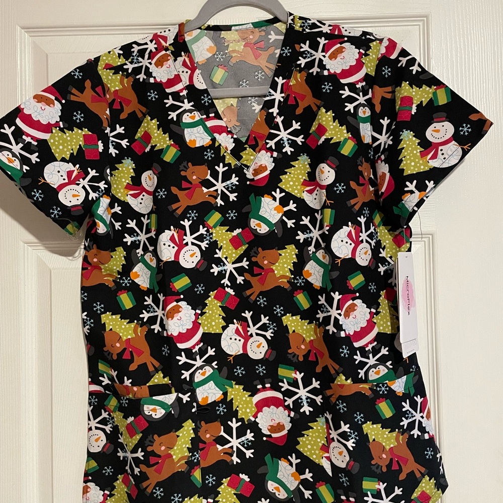 Festive Holiday Print Women's Top